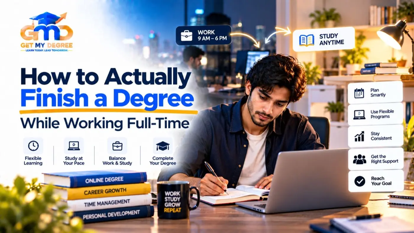 Weekly time management study schedule and work planner for balancing job with an online degree